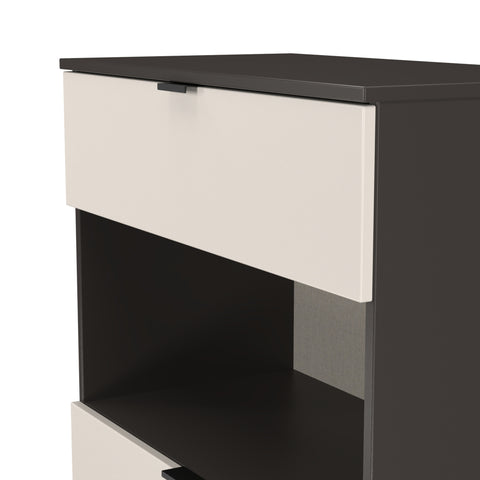Bora 2 Drawer Deep Chest with Open Shelf