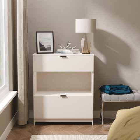 Bora 2 Drawer Deep Chest with Open Shelf