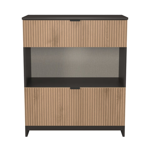 Bora 2 Drawer Deep Chest with Open Shelf