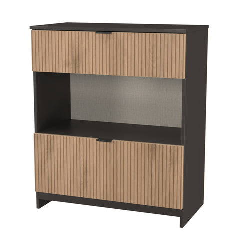 Bora 2 Drawer Deep Chest with Open Shelf