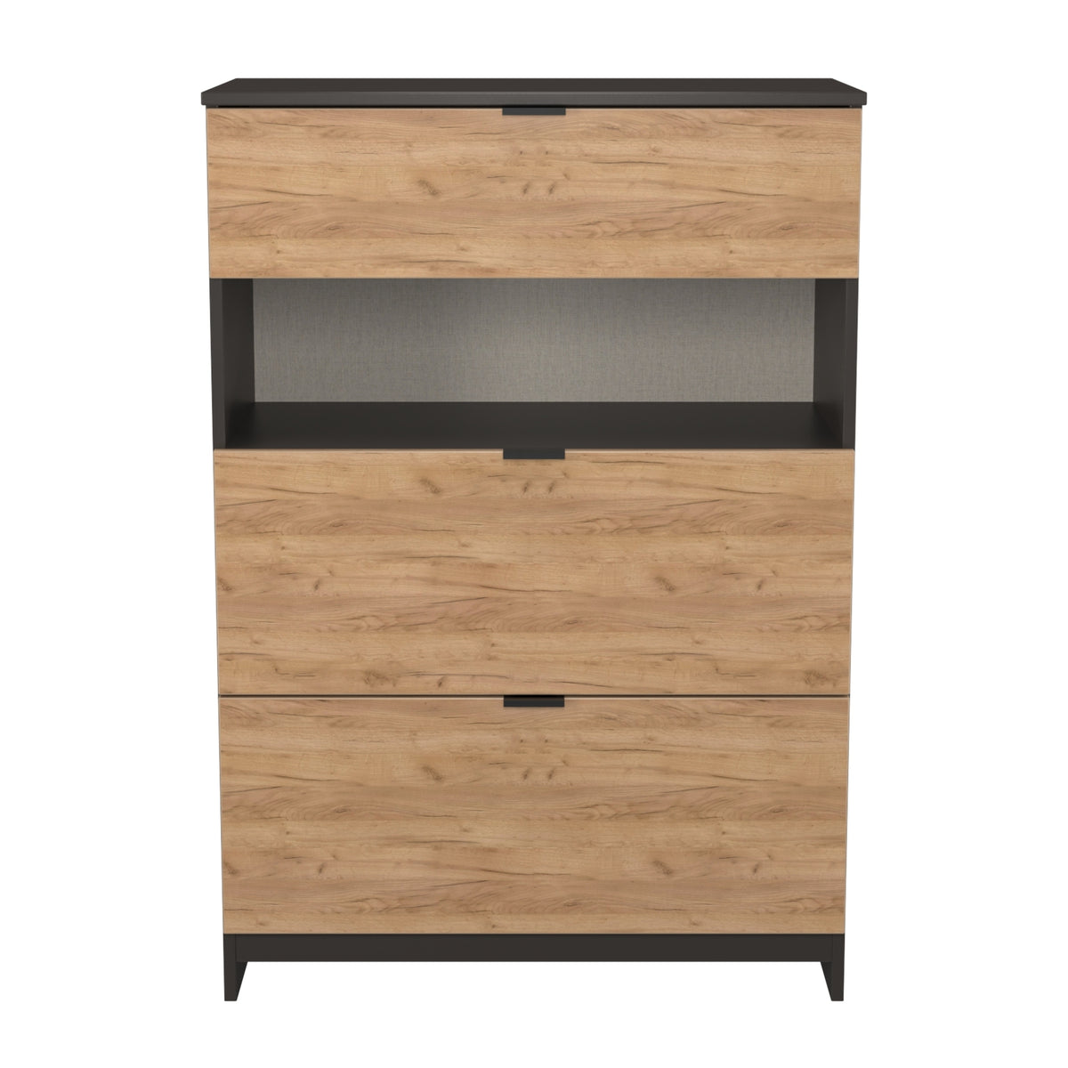 Bora 3 Drawer Deep Chest with Open Shelf