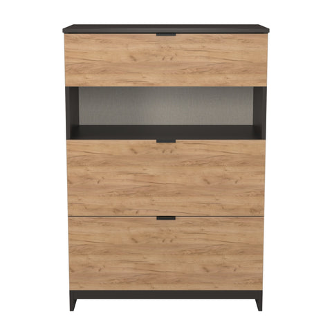 Bora 3 Drawer Deep Chest with Open Shelf