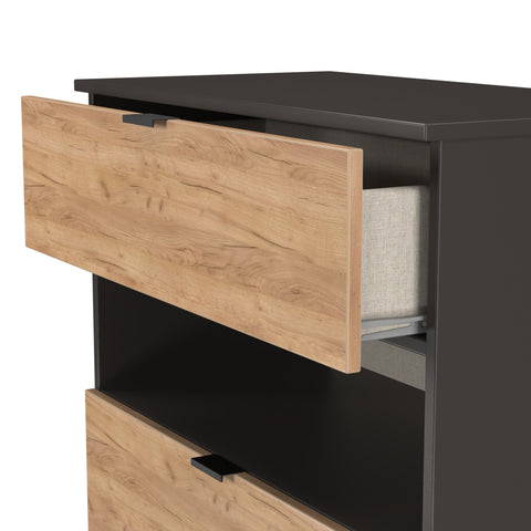 Bora 3 Drawer Deep Chest with Open Shelf