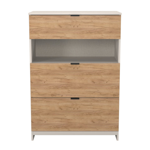 Bora 3 Drawer Deep Chest with Open Shelf