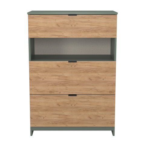 Bora 3 Drawer Deep Chest with Open Shelf