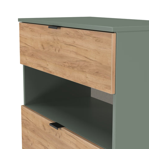 Bora 3 Drawer Deep Chest with Open Shelf