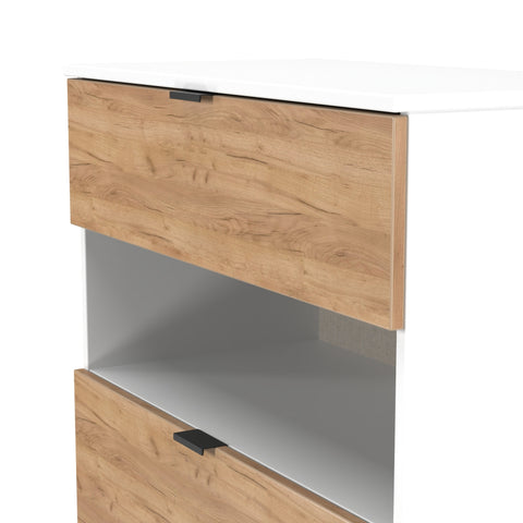 Bora 3 Drawer Deep Chest with Open Shelf