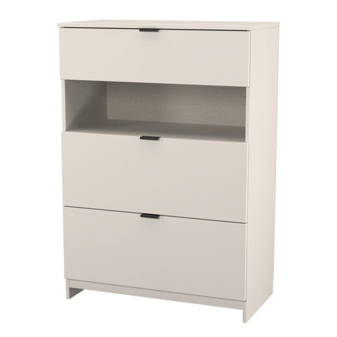 Bora 3 Drawer Deep Chest with Open Shelf