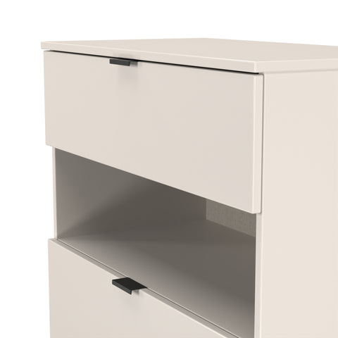 Bora 3 Drawer Deep Chest with Open Shelf
