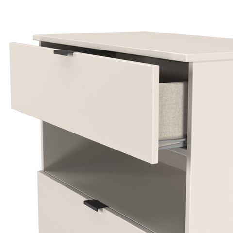 Bora 3 Drawer Deep Chest with Open Shelf