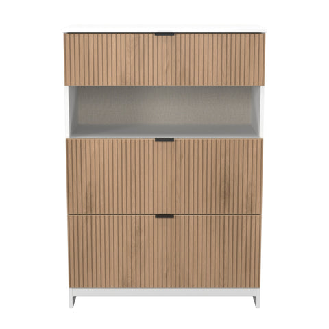 Bora 3 Drawer Deep Chest with Open Shelf