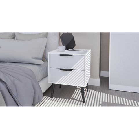 Hong Kong 2 Drawer Bedside Cabinet