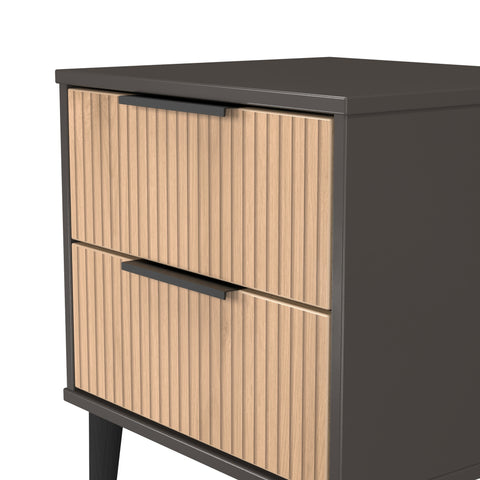 Hong Kong 2 Drawer Bedside Cabinet