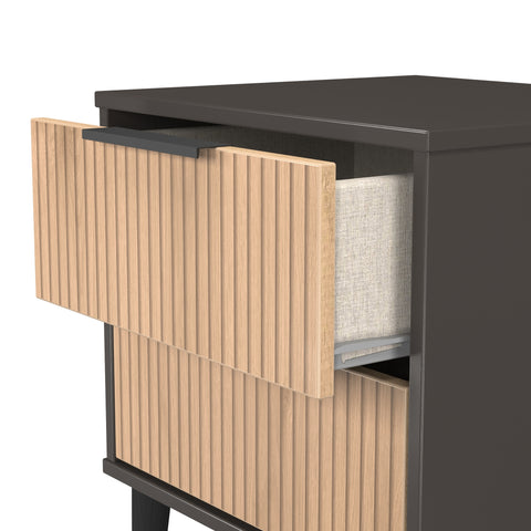 Hong Kong 2 Drawer Bedside Cabinet