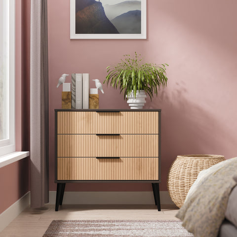 Hong Kong (Black Legs) 3 Drawer Chest