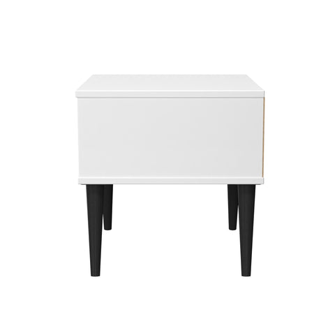 Hong Kong (Black Legs) 1 Drawer Bedside Cabinet  with Legs