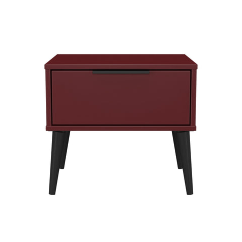 Hong Kong (Black Legs) 1 Drawer Bedside Cabinet  with Legs