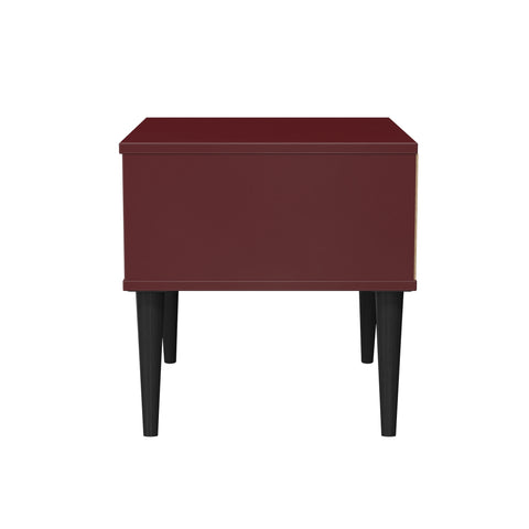 Hong Kong (Black Legs) 1 Drawer Bedside Cabinet  with Legs