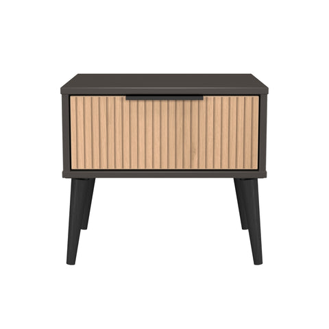 Hong Kong (Black Legs) 1 Drawer Bedside Cabinet  with Legs