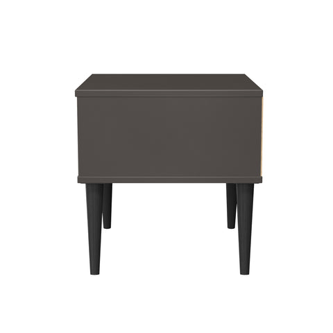 Hong Kong (Black Legs) 1 Drawer Bedside Cabinet  with Legs