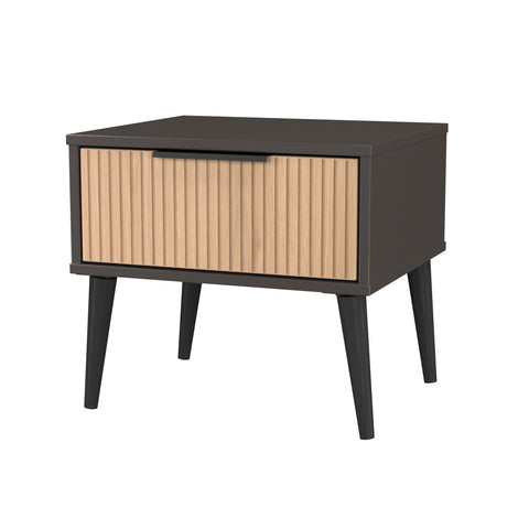 Hong Kong (Black Legs) 1 Drawer Bedside Cabinet  with Legs