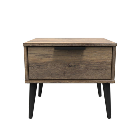 Hong Kong (Black Legs) 1 Drawer Bedside Cabinet  with Legs