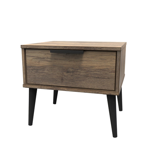 Hong Kong (Black Legs) 1 Drawer Bedside Cabinet  with Legs