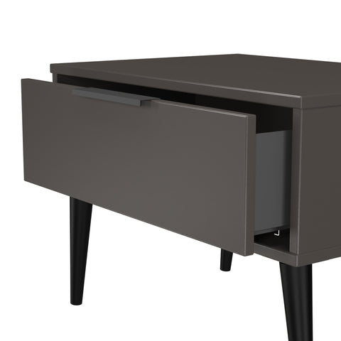 Hong Kong (Black Legs) 1 Drawer Midi Chest with Legs