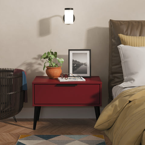 Hong Kong (Black Legs) 1 Drawer Midi Chest with Legs