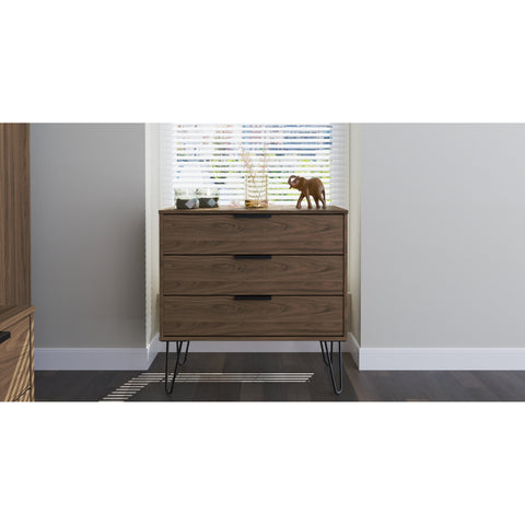 Hong Kong (Black Hairping Legs) 3 Drawer Chest