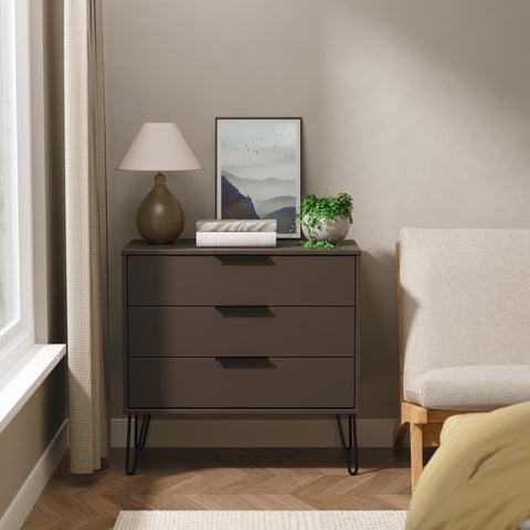 Hong Kong (Black Hairping Legs) 3 Drawer Chest