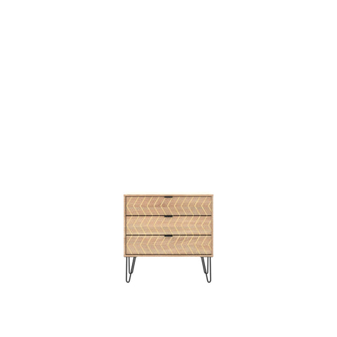 Hong Kong (Black Hairping Legs) 3 Drawer Chest