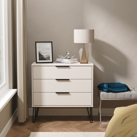Hong Kong (Black Hairping Legs) 3 Drawer Chest