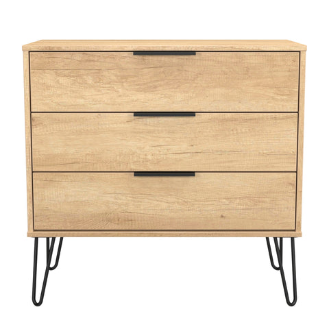 Hong Kong (Black Hairping Legs) 3 Drawer Chest