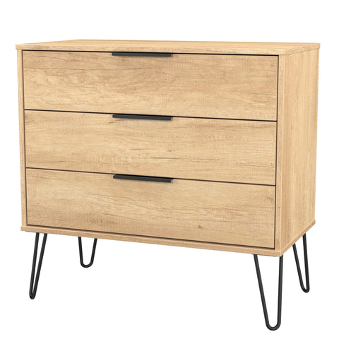 Hong Kong (Black Hairping Legs) 3 Drawer Chest