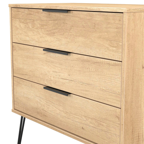 Hong Kong (Black Hairping Legs) 3 Drawer Chest