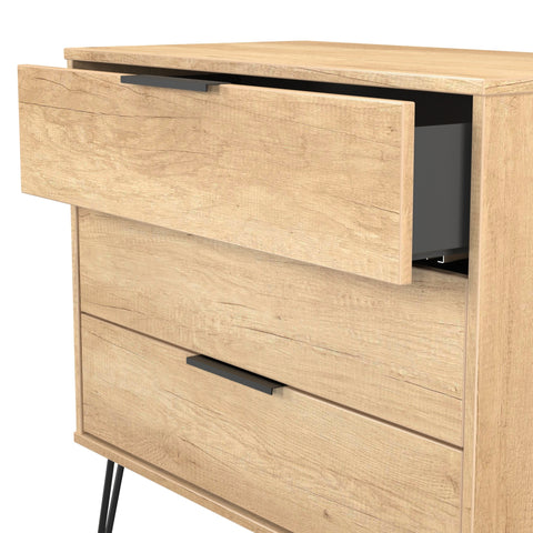 Hong Kong (Black Hairping Legs) 3 Drawer Chest