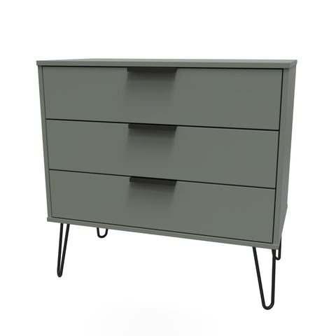 Hong Kong (Black Hairping Legs) 3 Drawer Chest