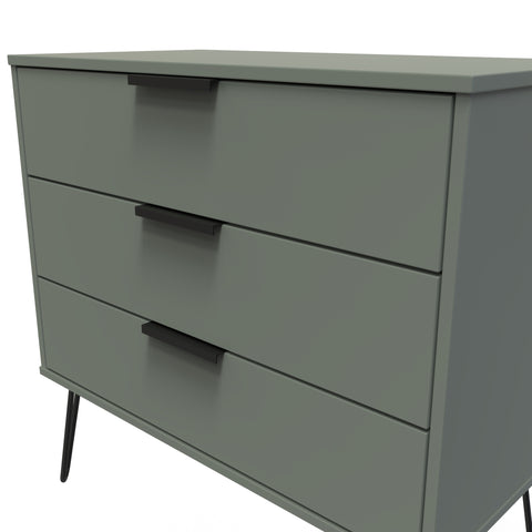 Hong Kong (Black Hairping Legs) 3 Drawer Chest