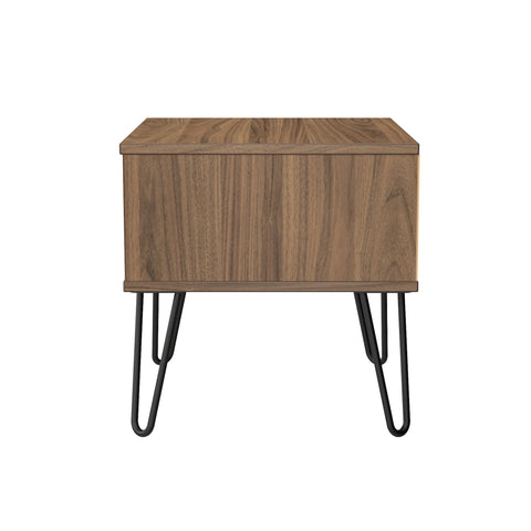 Hong Kong (Black Hairping Legs) 1 Drawer Bedside Cabinet  with Legs