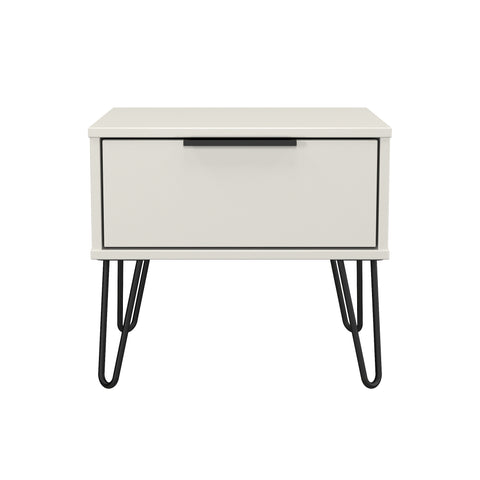 Hong Kong (Black Hairping Legs) 1 Drawer Bedside Cabinet  with Legs