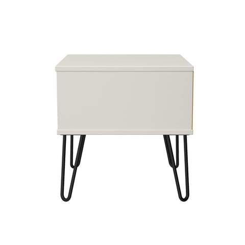 Hong Kong (Black Hairping Legs) 1 Drawer Bedside Cabinet  with Legs