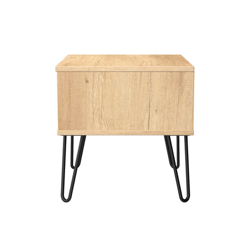 Hong Kong (Black Hairping Legs) 1 Drawer Bedside Cabinet  with Legs