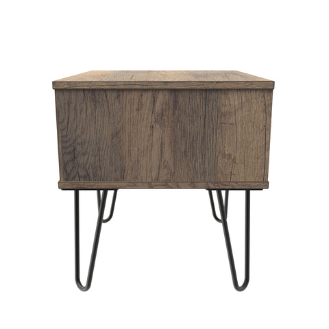 Hong Kong (Black Hairping Legs) 1 Drawer Bedside Cabinet  with Legs