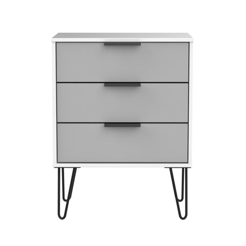 Hong Kong (Black Hairping Legs) 3 Drawer Midi Chest with Legs