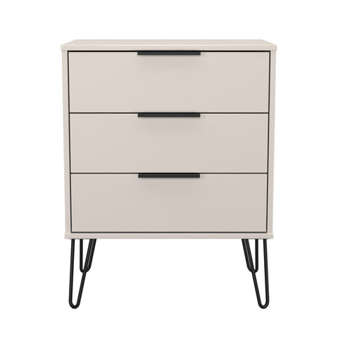 Hong Kong (Black Hairping Legs) 3 Drawer Midi Chest with Legs