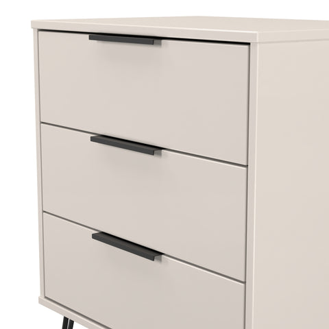 Hong Kong (Black Hairping Legs) 3 Drawer Midi Chest with Legs