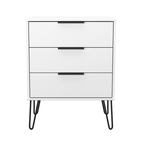 Hong Kong (Black Hairping Legs) 3 Drawer Midi Chest with Legs