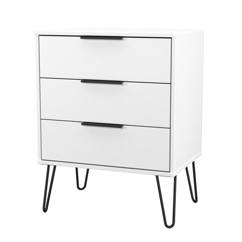 Hong Kong (Black Hairping Legs) 3 Drawer Midi Chest with Legs