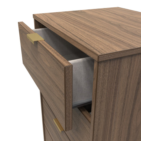 Hong Kong (Gold Hairpin Legs) 5 Drawer Bedside Cabinet